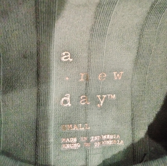 A New Day Blue Ribbed Long Sleeve Crew Neck Top - Picture 5 of 5